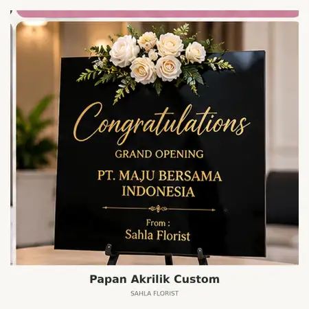 Papan Bunga Akrilik Pik